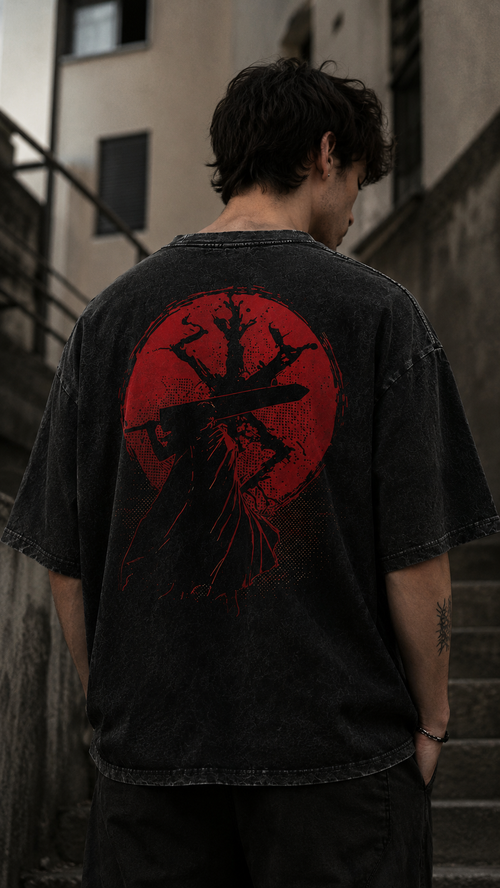 Camiseta Oversize Vintage Inspirada Berserk|"Eclipse"