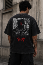 Camiseta Oversize Vintage Inspirada Berserk|"Fury"