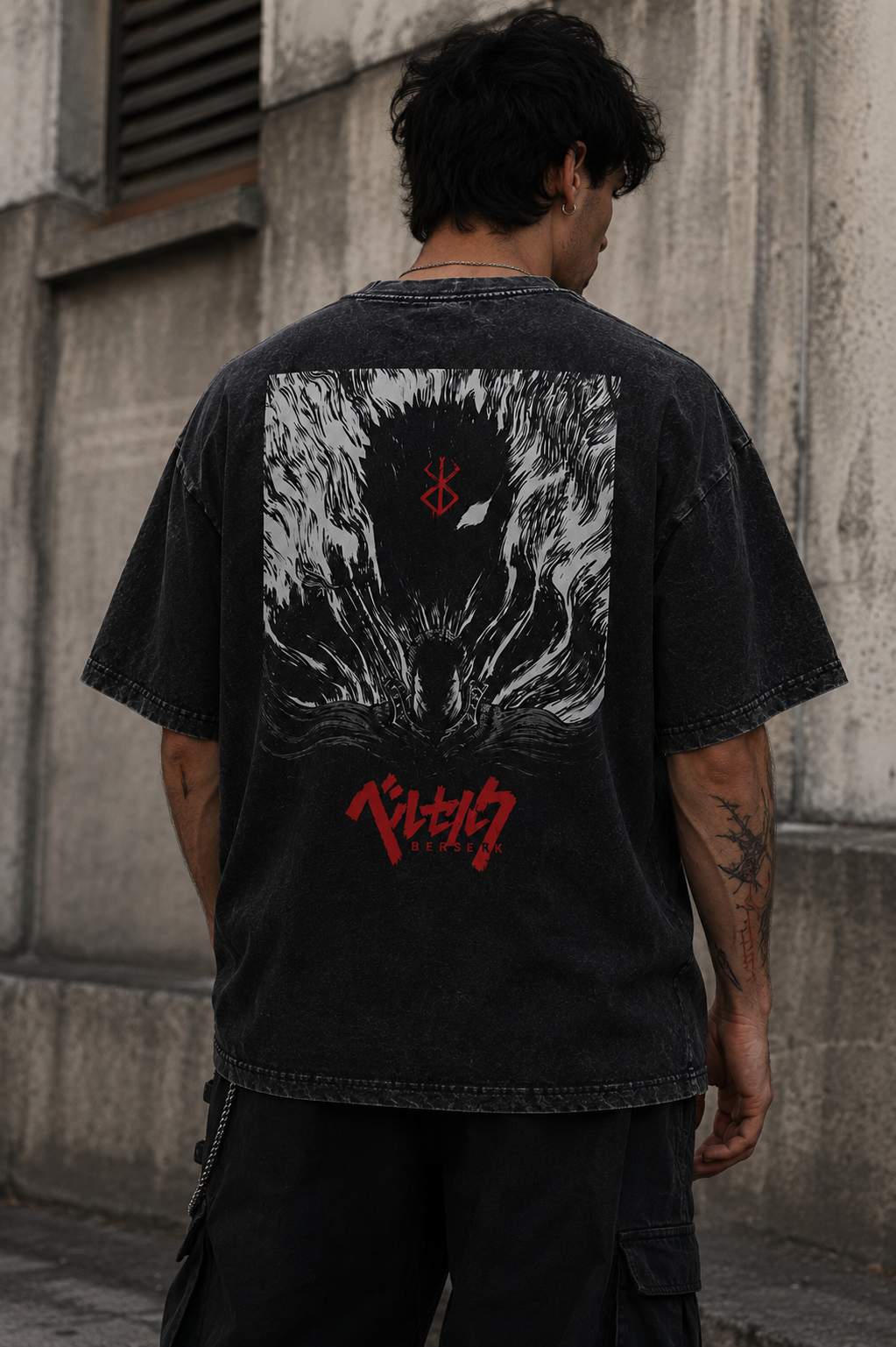 Camiseta Oversize Vintage Inspirada Berserk|"Fury"