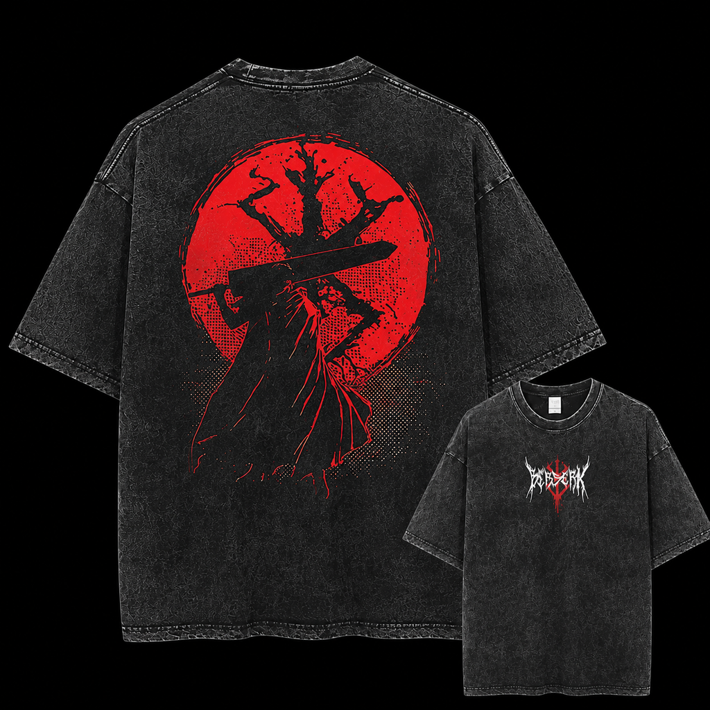 Camiseta Oversize Vintage Inspirada Berserk|"Eclipse"
