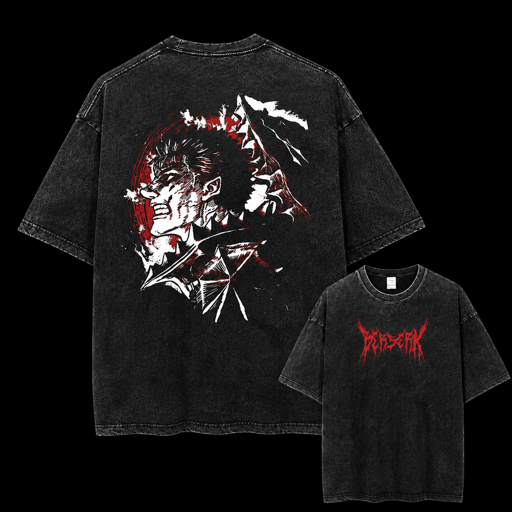 Camiseta Oversize Vintage Inspirada Berserk|"Helmet"