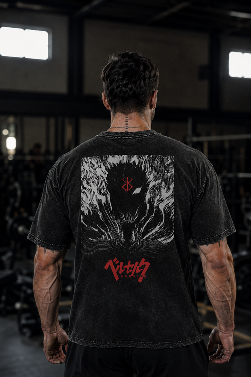 Camiseta Oversize Vintage Inspirada Berserk|"Fury"