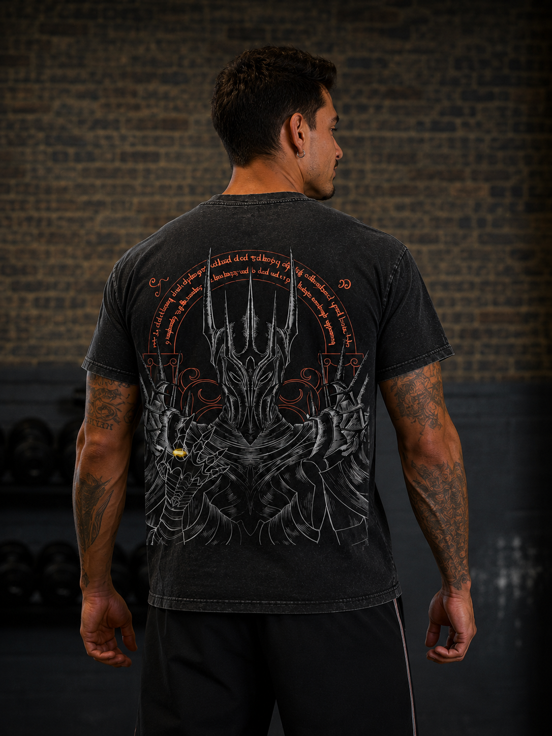 Camiseta Oversize Vintage Inspirada en Señor de los Anillos | "Dark Ring"