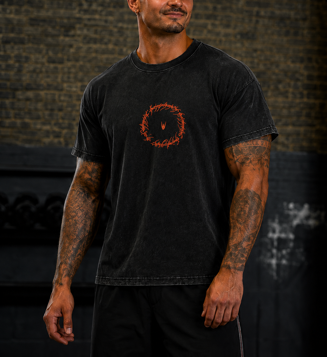 Camiseta Oversize Vintage Inspirada en Señor de los Anillos | "Dark Ring"