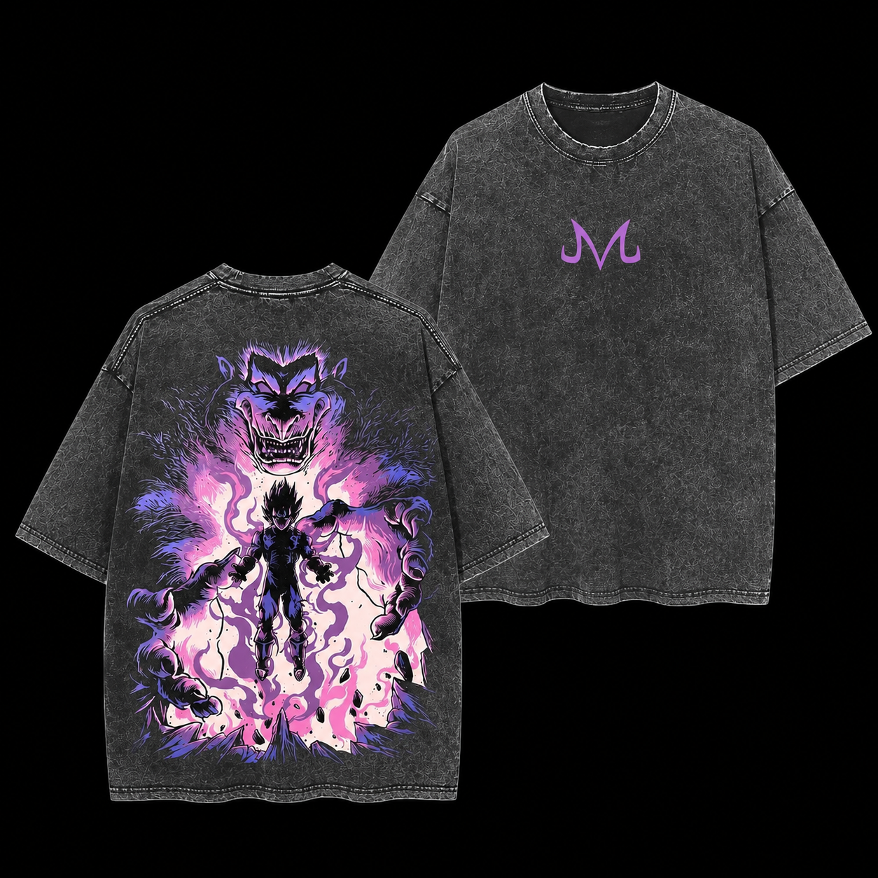 Camiseta Oversize Vintage Inspirada Dragon Ball|"Saiyan Rose"