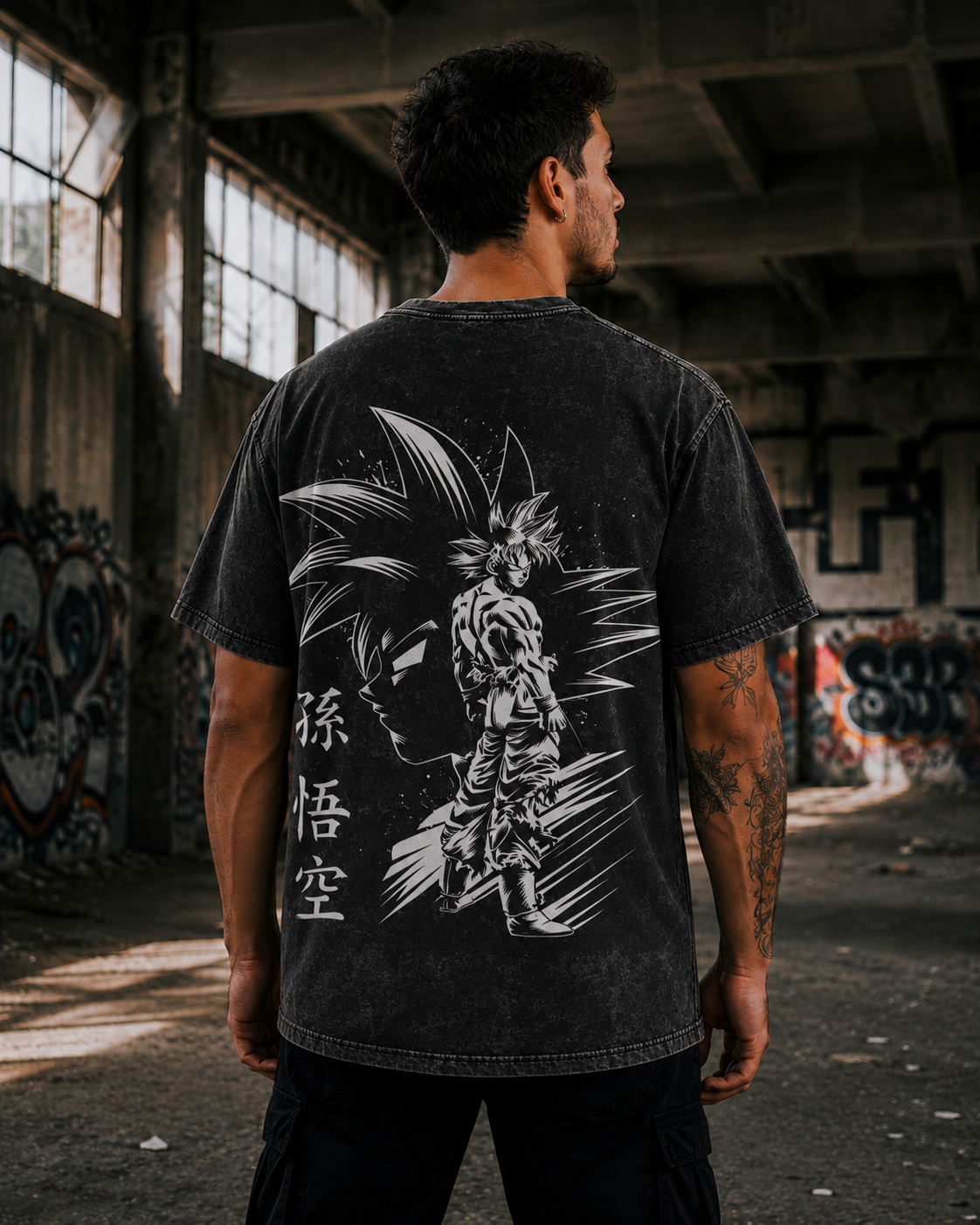 Camiseta Oversize Vintage Inspirada Dragon Ball|"Shadow"