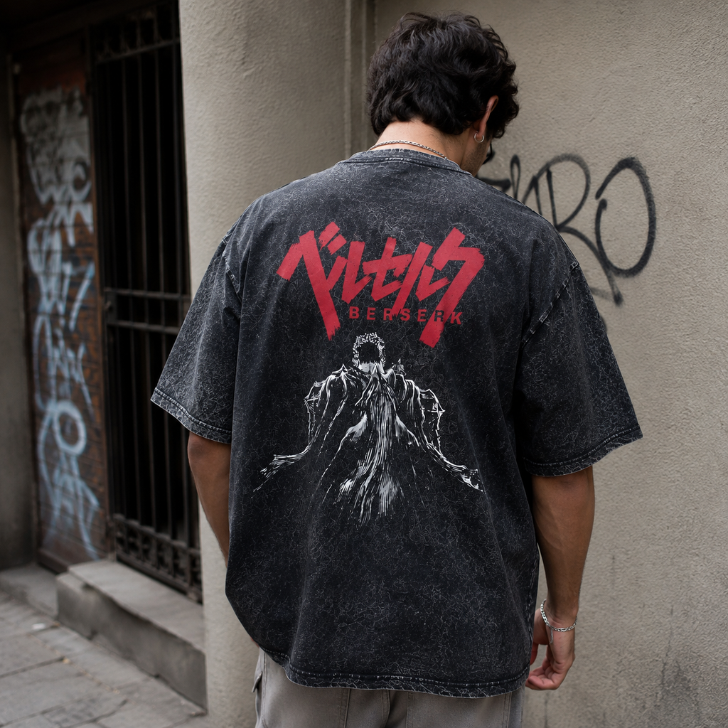 Camiseta Oversize Vintage Inspirada Berserk|"Armor"