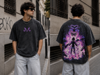 Camiseta Oversize Vintage Inspirada Dragon Ball|"Saiyan Rose"